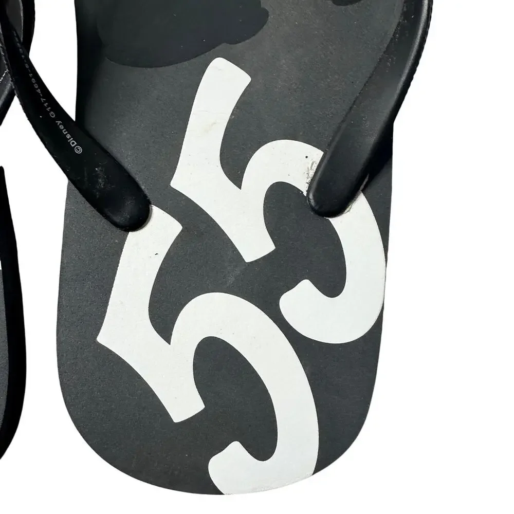 Disneyland Resort DLR 55 Mickey Mouse Flip Flops Black Men’s Size 11